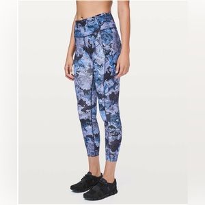 Lululemon Fast & Free 7/8 Tight II *Nulux 25" in Screen Camo Multi Size 4